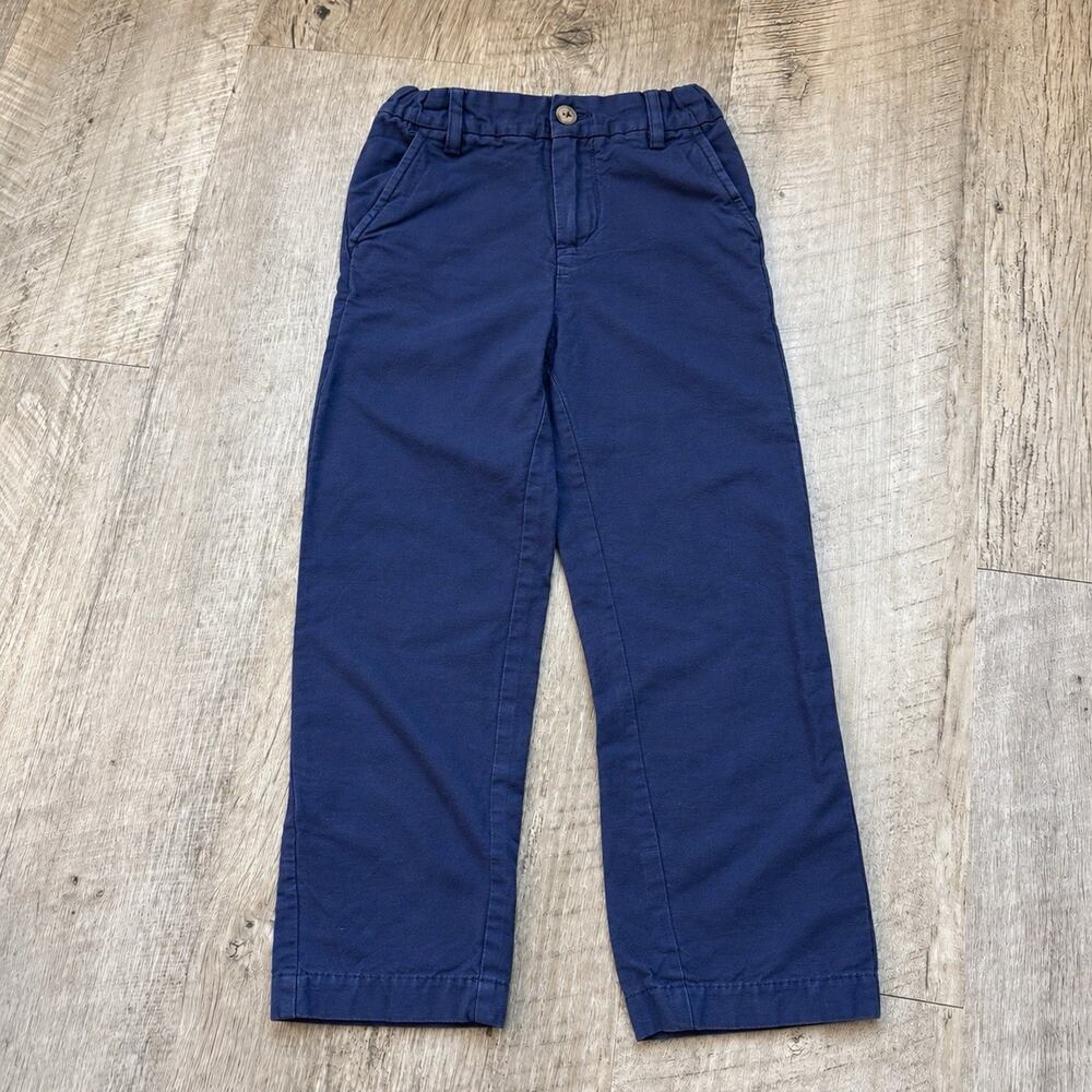 Janie and Jack Boys 6 Linen Cotton Blue Dress Pants Button Special Occasion